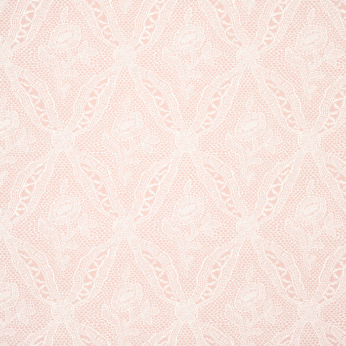 Schumacher Cosette Lace Blush Wallpaper Sample 5014720