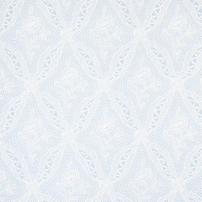 Schumacher Cosette Lace Cornflower Wallpaper Sample 5014722