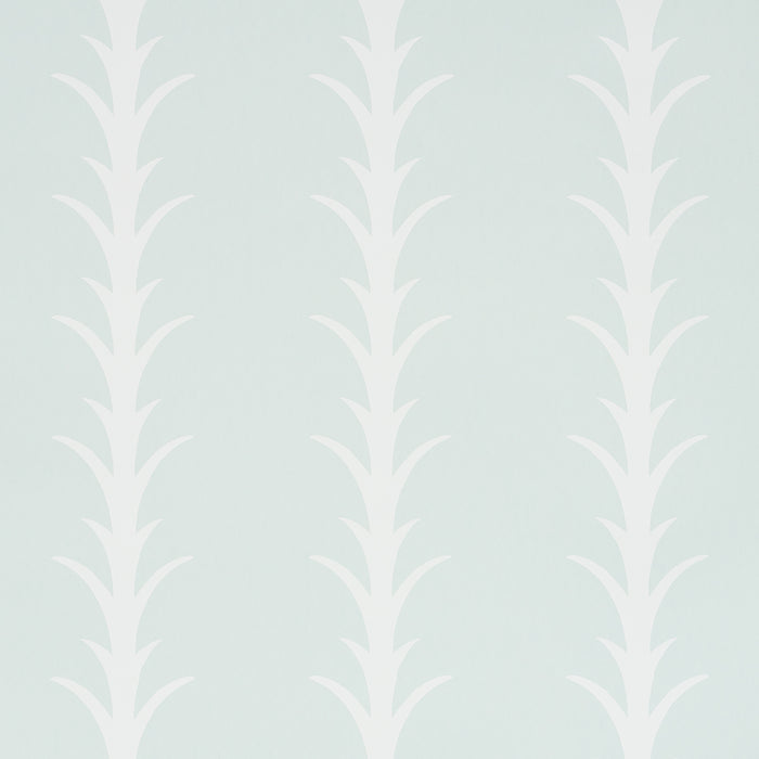 Schumacher Acanthus Stripe Ivory On Mineral Wallpaper Sample 5014770