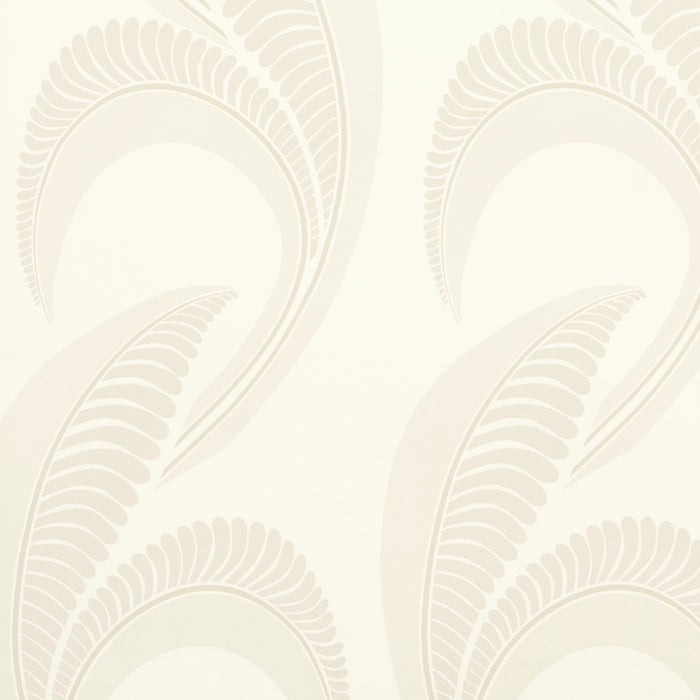 Schumacher Banana Leaf Ivory Wallpaper Sample 5014981