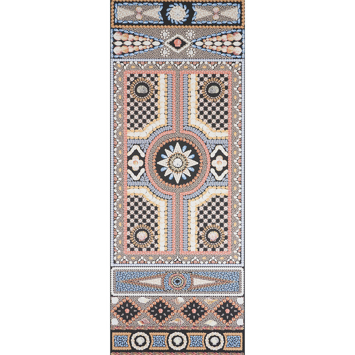 Schumacher Shell Grotto Panel A Onyx Multi Wallpaper 5015160