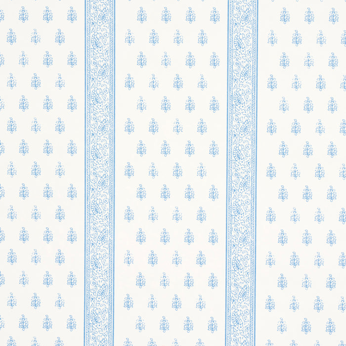 Schumacher Katsura Stripe II Chambray Wallpaper Sample 5015230
