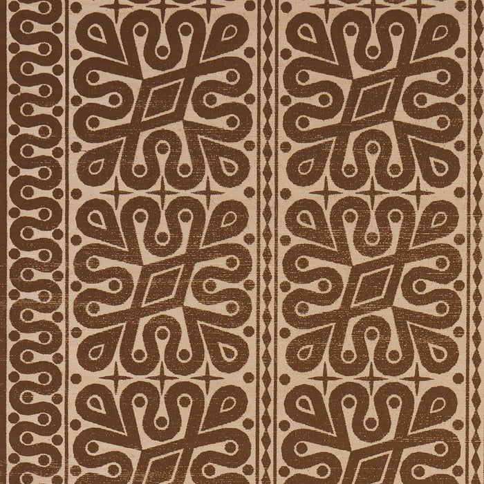 Schumacher Borneo Grasscloth Brown Wallpaper Sample 5015410