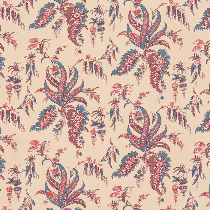 Schumacher Apolline Botanical Rouge & Bleu Wallpaper 5015500