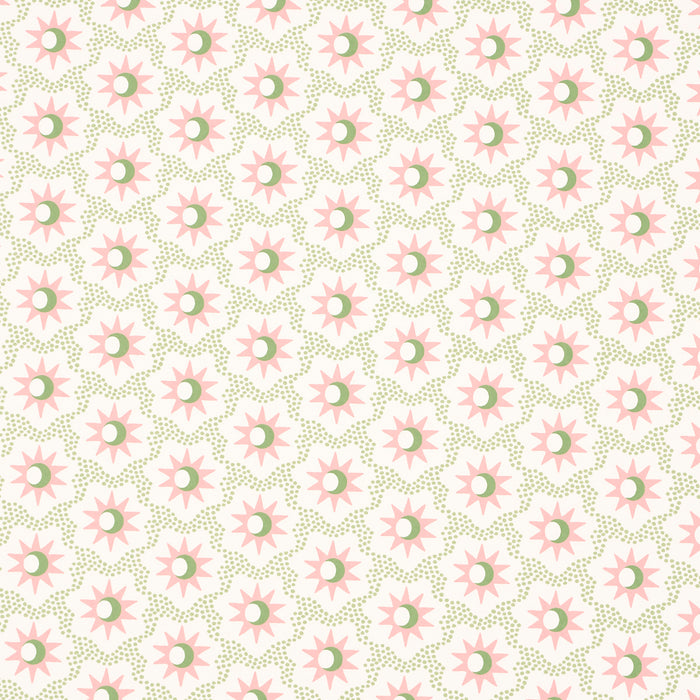 Schumacher Lucie Pink & Green Wallpaper Sample 5015762