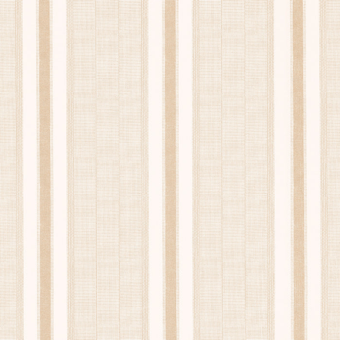 Schumacher Ipala Stripe Vinyl Bisque Wallpaper Sample 5015805