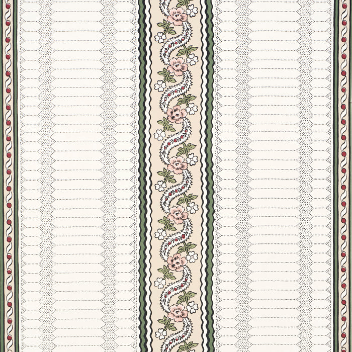 Schumacher Serena Stripe Rose Wallpaper 5015932