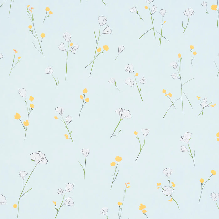Schumacher Alex's Floral Mist Blue Wallpaper 5016401