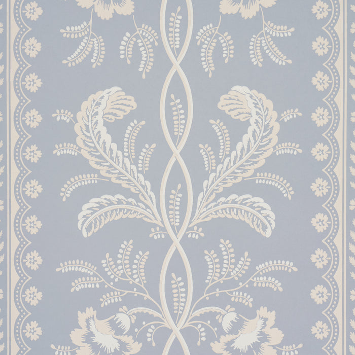 Schumacher Bell Flowers Light Blue Wallpaper 5016490