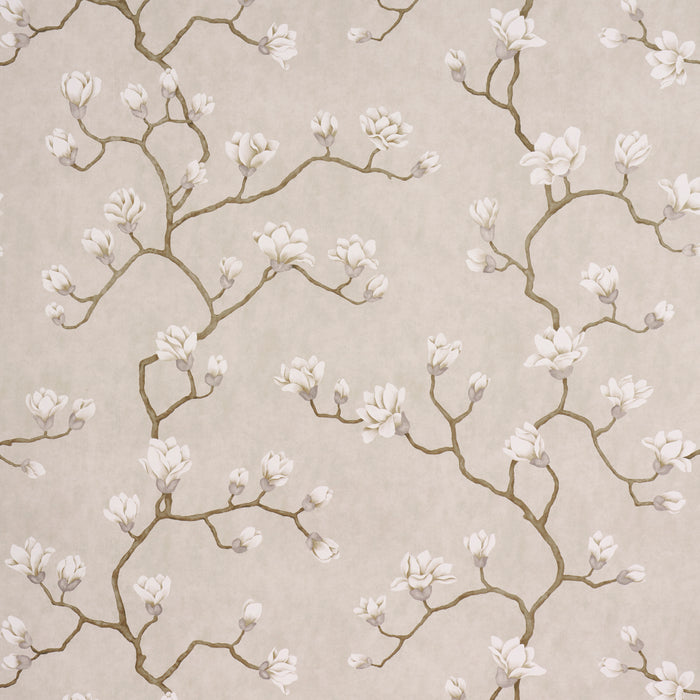 Schumacher Magnolia Tree Grisaille Wallpaper Sample 5016931