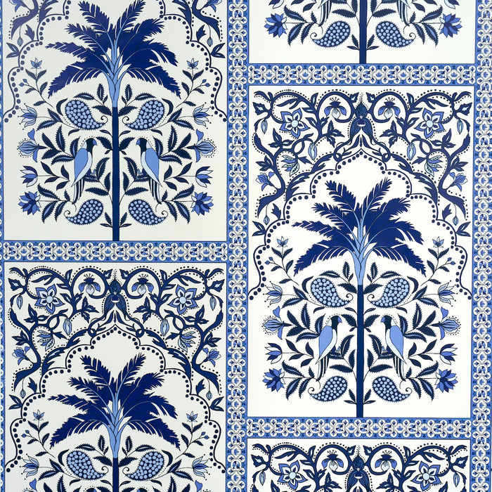 Schumacher Amazonas Mystique Tropical Shades Of Blue Wallpaper Sample 5016941