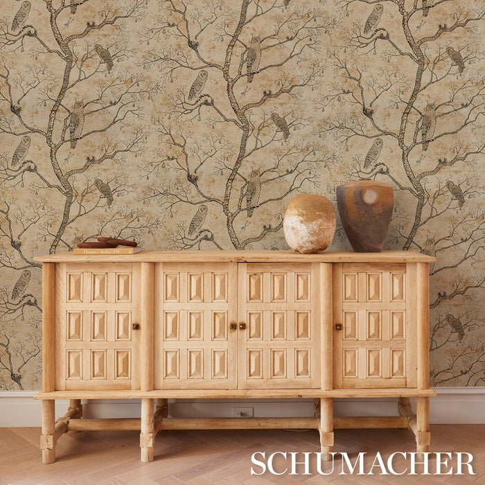 Schumacher Custis Orchard Leaf Wallpaper Sample 5017341