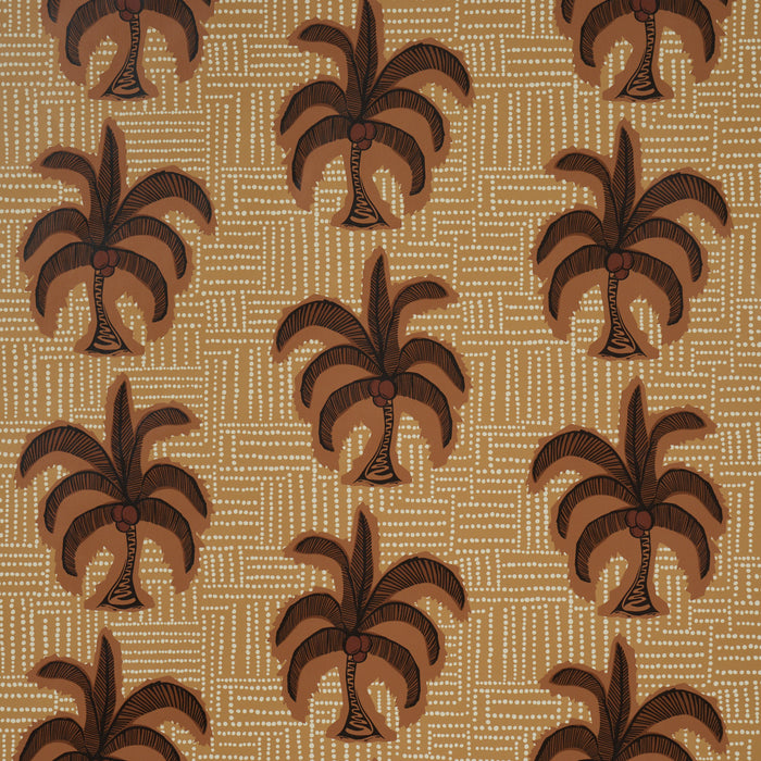 Schumacher Agua De Coco Sunbleached Ochre Wallpaper Sample 5017241