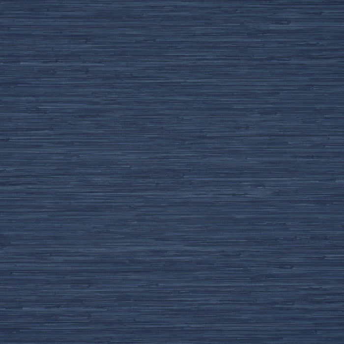 Schumacher Horizon Grasscloth Vinyl Indigo Wallpaper Schumacher 5017277