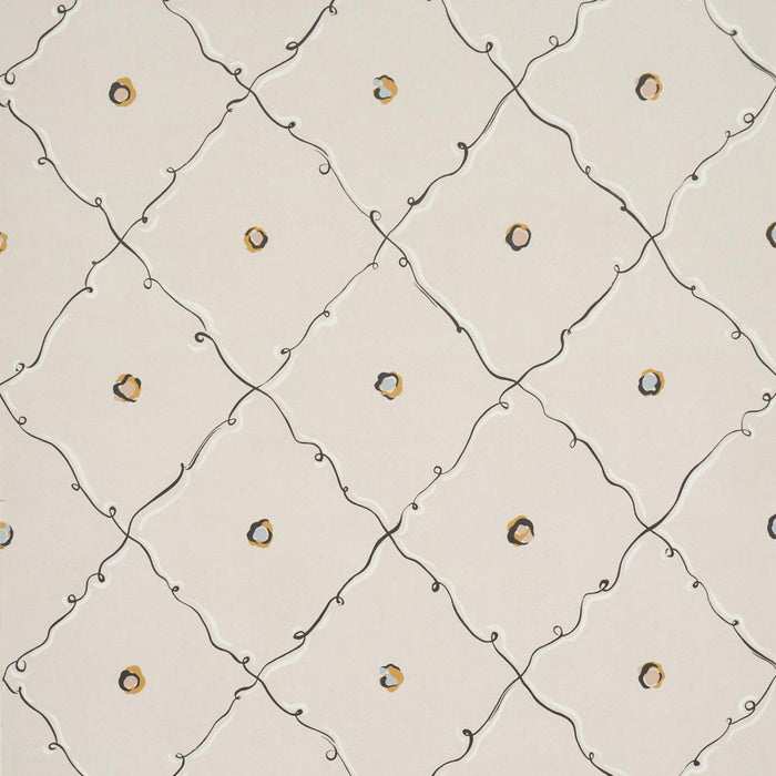 Schumacher Colette Light Beige Wallpaper Schumacher 5017371