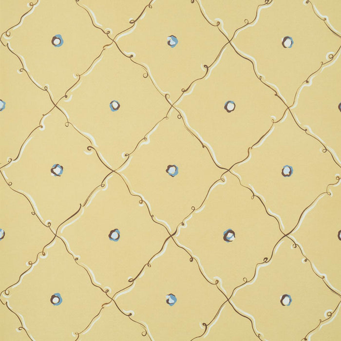 Schumacher Colette Light Yellow Wallpaper Sample 5017373