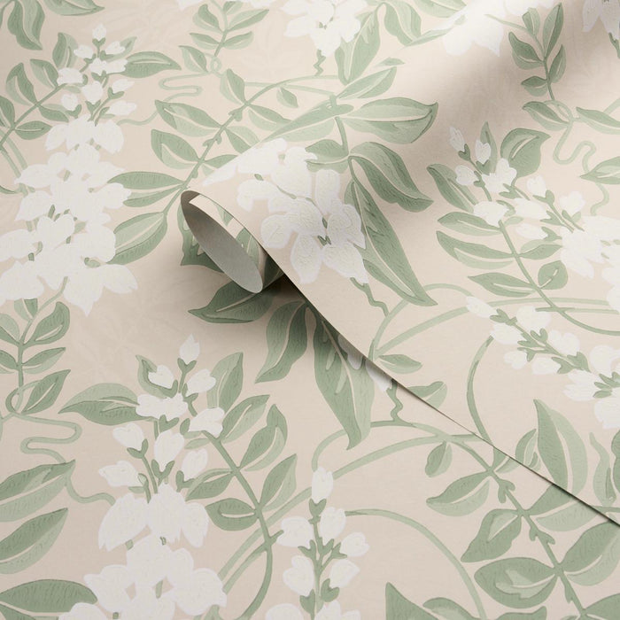 Schumacher Lucia Wisteria Sage Wallpaper 5017530