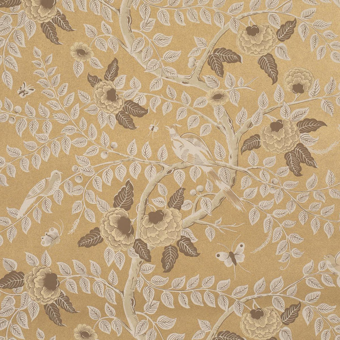 Schumacher Tole Bird Gold Wallpaper 5017540