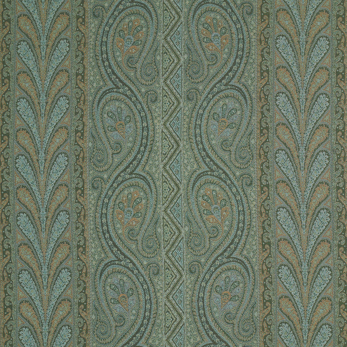 Schumacher Chatelaine Paisley Jade Fabric 50776