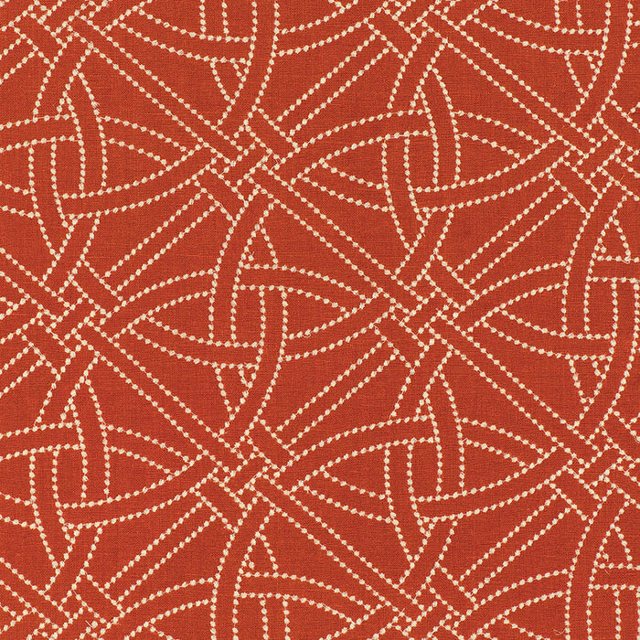 Schumacher Durance Embroidery Bittersweet Fabric 55690