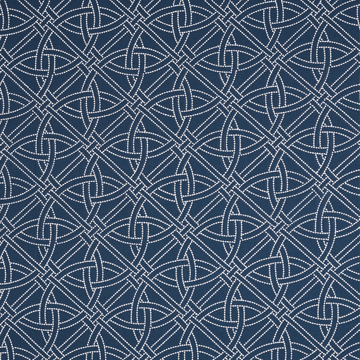 Schumacher Durance Embroidery Navy Fabric 55696