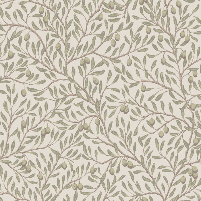 Schumacher OlivtrAD Leaf And Ivory Wallpaper 5705
