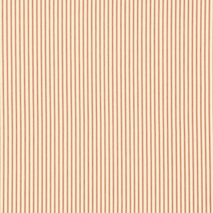 Schumacher Wellfleet Ticking Stripe Regatta Red Fabric Sample 60071