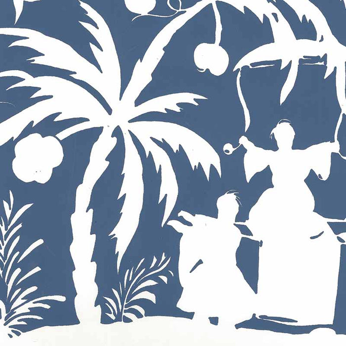 China Seas Lyford Background Navy Wallpaper 6015-08WP