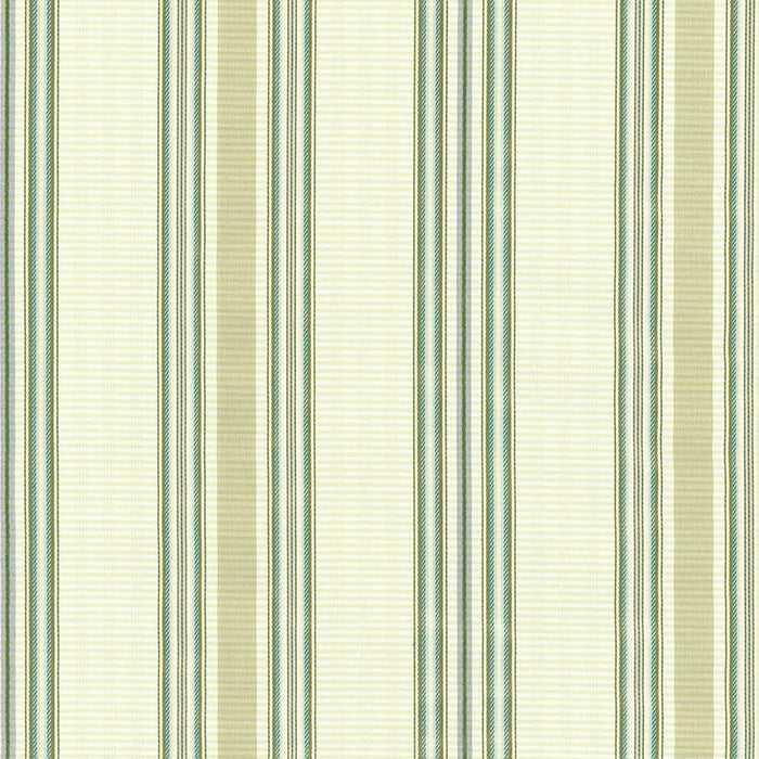 Schumacher Biella Silk Stripe Aqua Fabric 62180