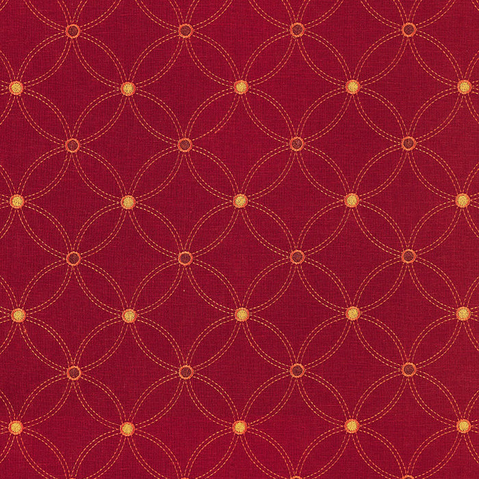 Schumacher Nexus Embroidery Persimmon Fabric 62253