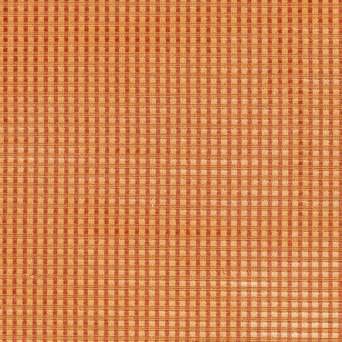 Schumacher Trianon Velvet Check Terracotta Fabric 62590