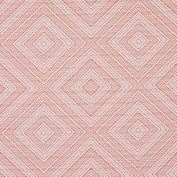 Schumacher Tortola Indoor/Outdoor Coral Fabric Sample 62847