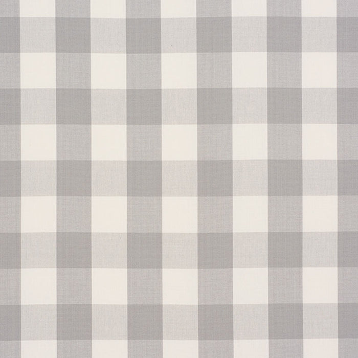 Schumacher Camden Cotton Check Grey Fabric 63047