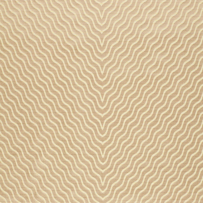 Schumacher Ripple Effect Champagne Fabric Sample 63571