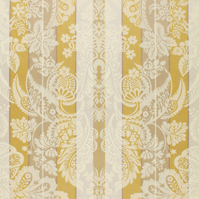 Schumacher Savannah Imberline Damask Chardonnay Fabric 64393
