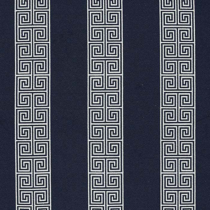 Schumacher Maiandros Weave Indigo Fabric 64603