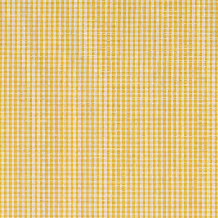 Schumacher Barnet Cotton Check Yellow Fabric Sample 64639