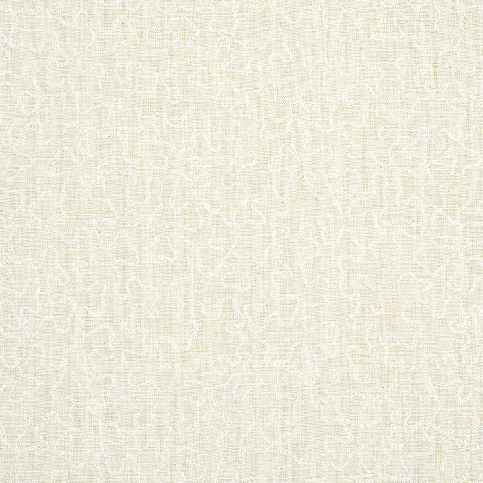 Schumacher Vermicelli Embroidery Pearl Fabric Sample 64673