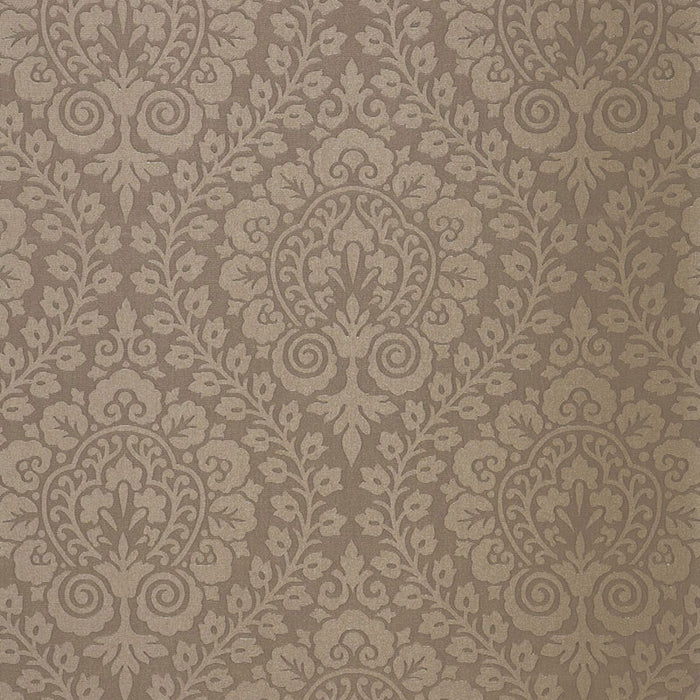 Schumacher Amalfi Damask Indoor/Outdoor Smoke Fabric Sample 64692
