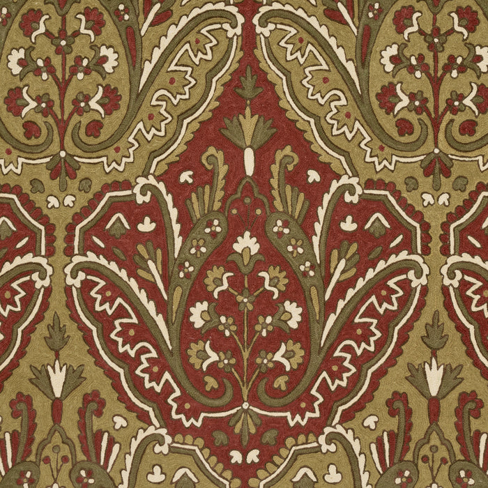 Schumacher Maharajah Crewel Embroidery Pompeii Fabric 64811