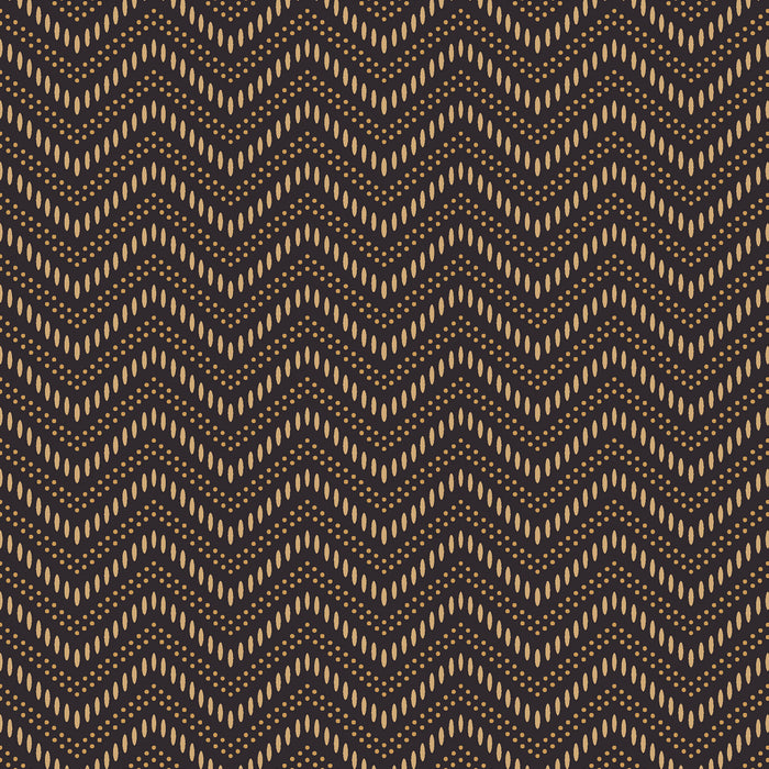 Schumacher Chevron Dots Brown And Gold Wallpaper Sample 6482