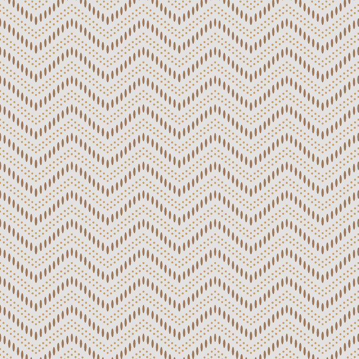 Schumacher Chevron Dots Natural Wallpaper 6483