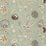 Schumacher Palampore Embroidery Mineral Fabric Sample 64840
