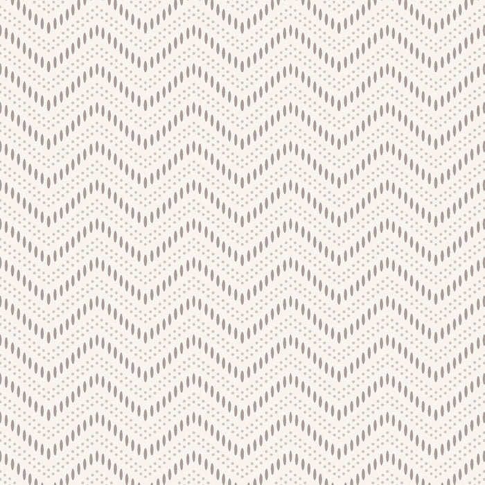 Schumacher Chevron Dots Pearl Wallpaper 6485