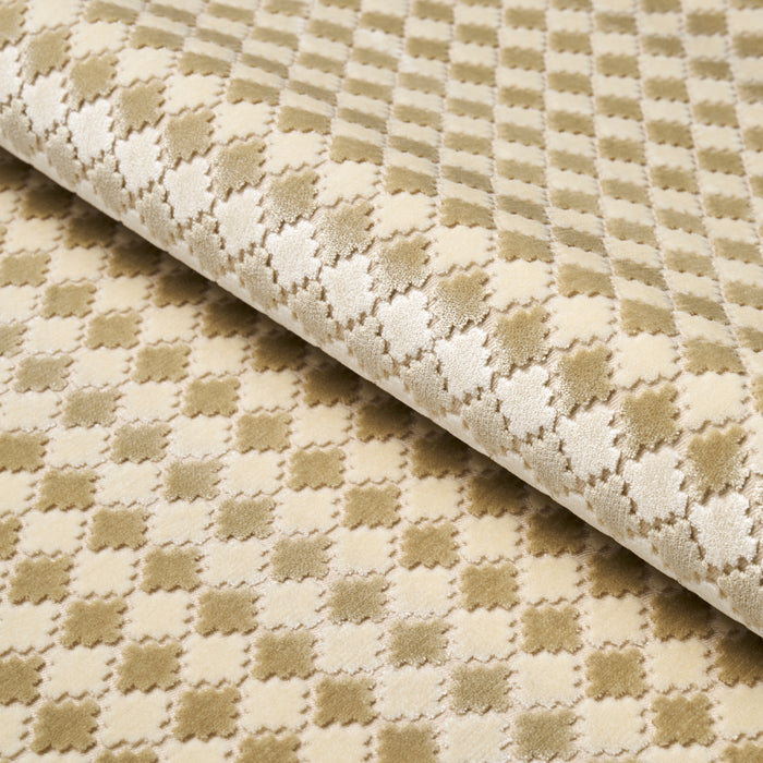 Schumacher Marrakesh Velvet Champagne Fabric 65644
