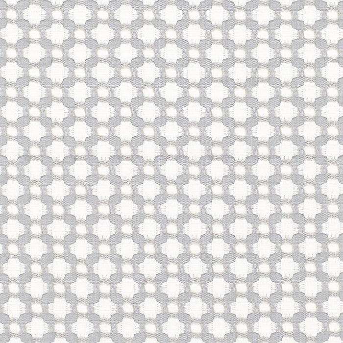 Schumacher Betwixt Zinc/Blanc Fabric Sample 65684