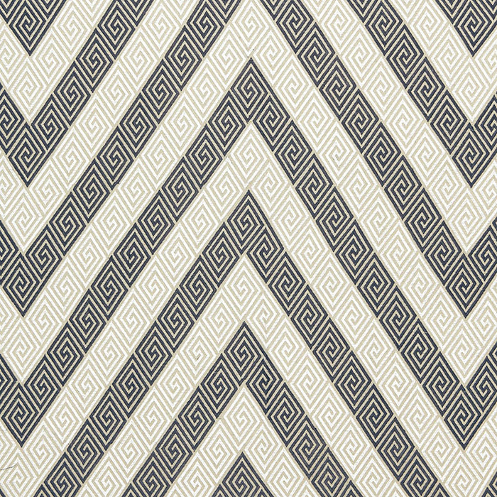 Schumacher Nebaha Embroidery Charcoal Fabric Sample 65792