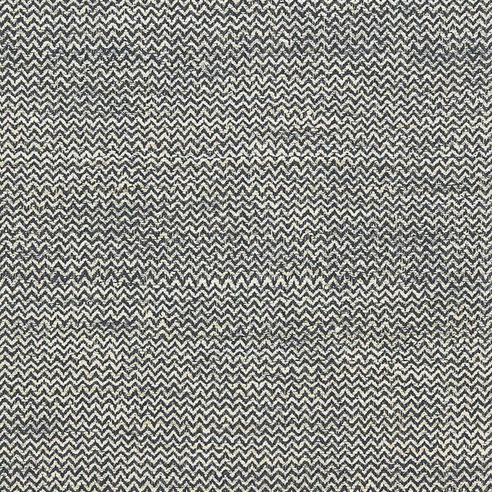 Schumacher Alhambra Weave Charcoal / Ivory Fabric 65831