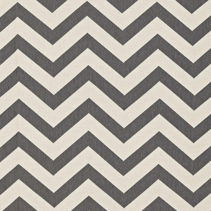 Schumacher Antibes Chevron Oxford Grey Fabric 65922