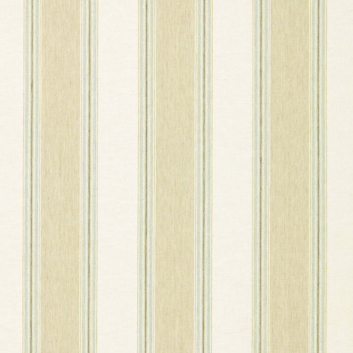 Schumacher Savannah Linen Stripe Sesame Fabric 66080